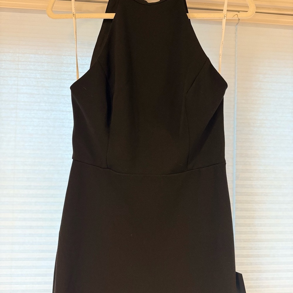 Elegant Black Halter Dress